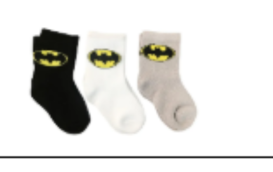 صورة Justice League - Batman Solid Sock Pack of 3_2-4y
