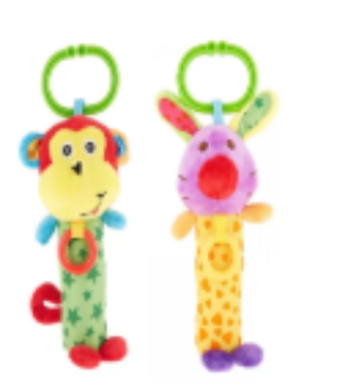 صورة Pixie Monkey Rattle Toy  + Rabbit Rattle Toy