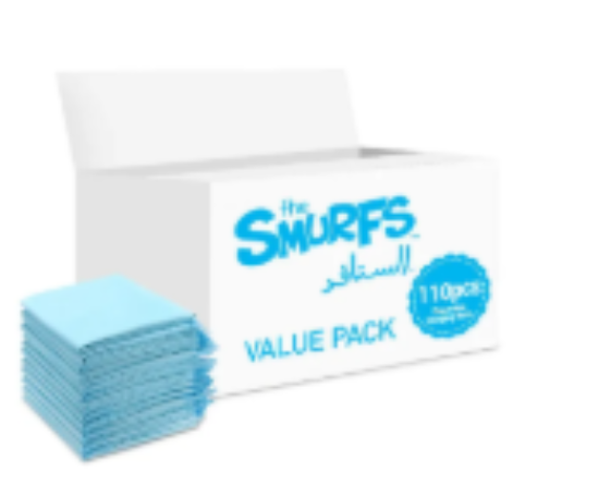 صورة Smurfs - Disposable Changing Mats, 110 Counts-Blue