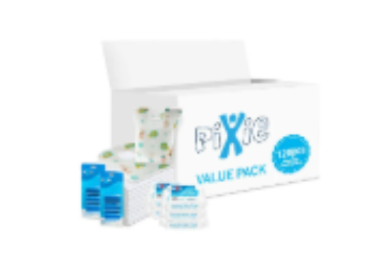 صورة Pixie - Changing Mats 120 + Bibs 120 + Wipes 36pcs x 5 + Nappy Bag 120 Bags