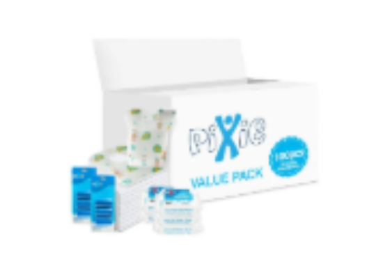 صورة Pixie - Changing Mats 100 + Bibs 100 + Wipes 36pcs x 5 + Nappy Bag 120 Bags