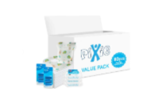 صورة Pixie - Changing Mats 80 + Bibs 80 + Wipes 36pcs x 3 + Nappy Bag 120 Bags
