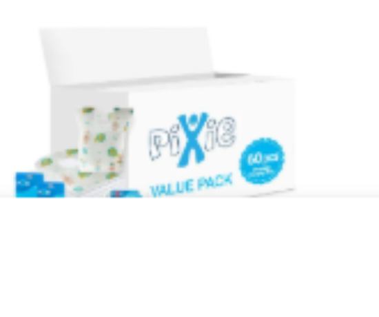 صورة Pixie - Changing Mats 40 + Bibs 40 + Wipes 36pcs x 2 + Nappy Bag 60 Bags