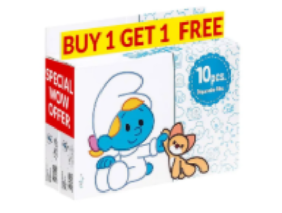 صورة Smurf - Box of 10 Disposable Bibs - Buy 1 Get 1 Free