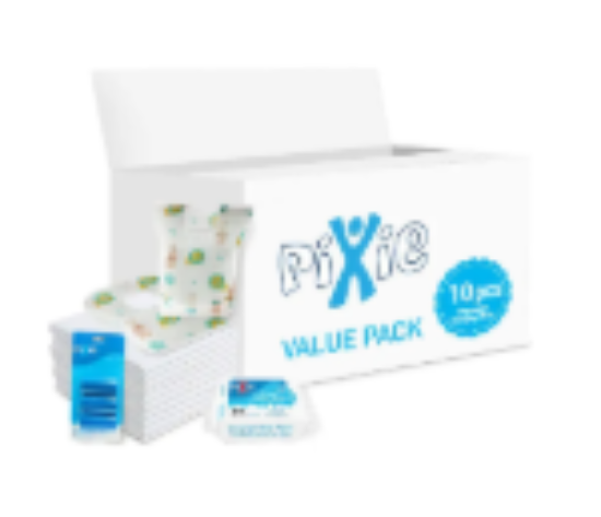 صورة Pixie - Changing Mats 10 + Bibs 10 + Wipes 36pcs + Nappy Bag 60 Bags
