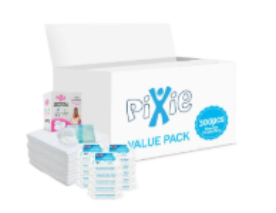 صورة Pixie - Changing Mats 240 + Breast Pad 240 + Wipes 36pcs x 10