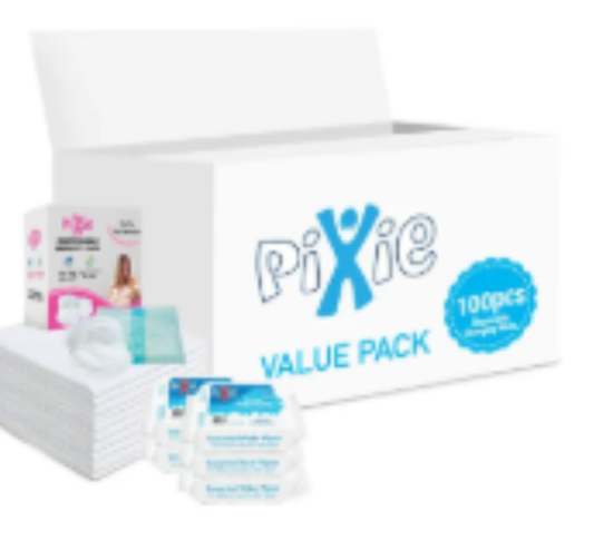 صورة Pixie - Changing Mats 60 + Breast Pad 60 + Wipes 36pcs x 3