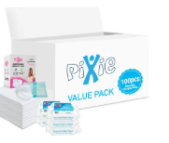 صورة Pixie - Changing Mats 300 + Bibs 300 + Wipes 36pcs x 15