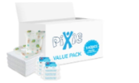 صورة Pixie - Changing Mats 120 + Bibs 120 + Wipes 36pcs x 5