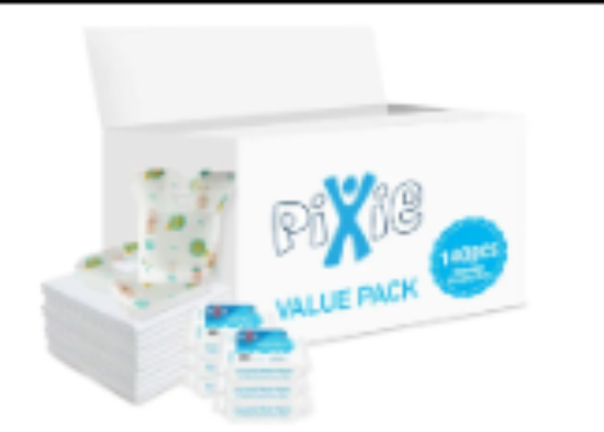 صورة Pixie - Changing Mats 100 + Bibs 100 + Wipes 36pcs x 5