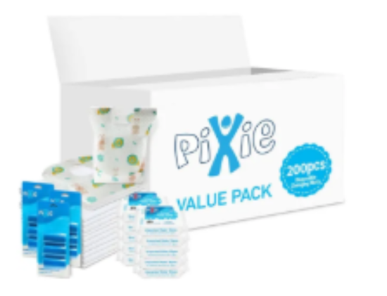 صورة Pixie - Changing Mats 10 + Bibs 10 + Wipes 36pcs