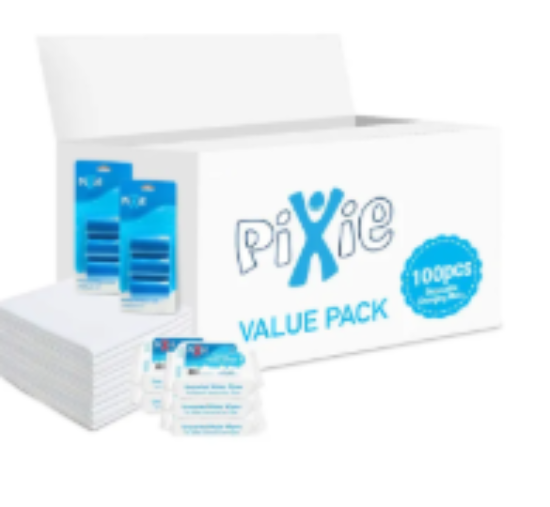 صورة Pixie - Changing Mats 100 + Wipes 36pcs x 5