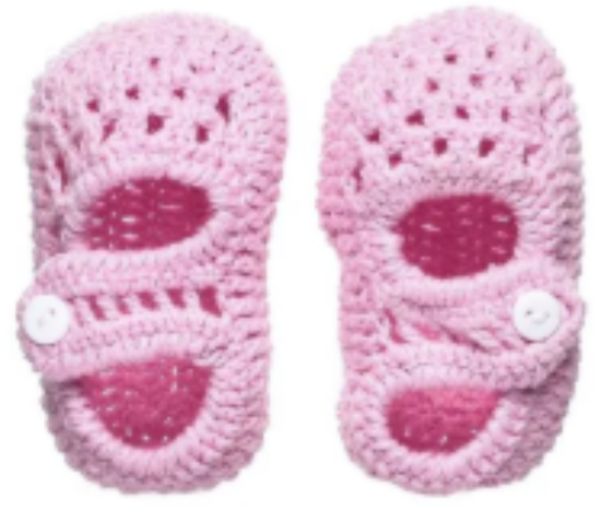صورة Smurfs - Baby Crochet Shoes - Light Pink - 6-9 M