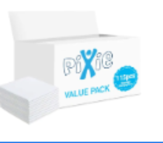 صورة Pixie - Disposable Changing Mats, 115 Counts-White