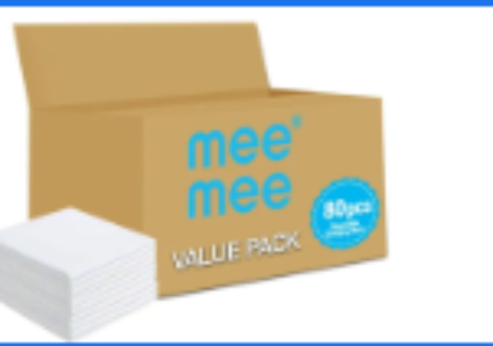 صورة Mee Mee - Disposable Changing Mats, 80 Counts-White