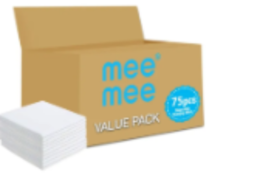 صورة Mee Mee - Disposable Changing Mats, 75 Counts-White