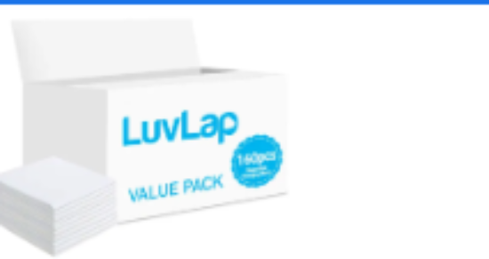 صورة Luvlap - Disposable Changing Mats, 160 Counts-White