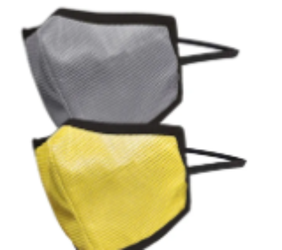 صورة Swayam 4-Layer Protective Face Mask Pack Of 2, Grey & Yellow