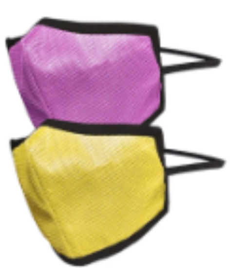 صورة Swayam 4-Layer Protective Face Mask Pack Of 2, Pink & Yellow