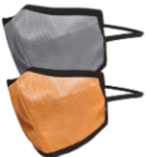 صورة Swayam 4-Layer Protective Face Mask Pack Of 2, Grey & Orange