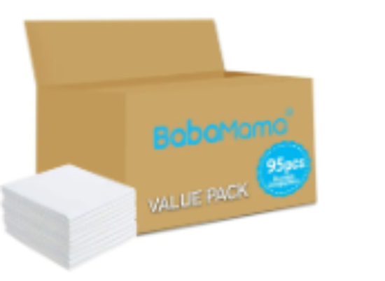 صورة BabaMama Disposable Changing Mats, 95 Counts-White