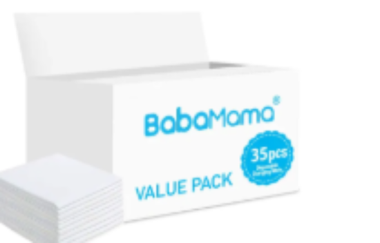 صورة BabaMama Disposable Changing Mats, 35 Counts-White