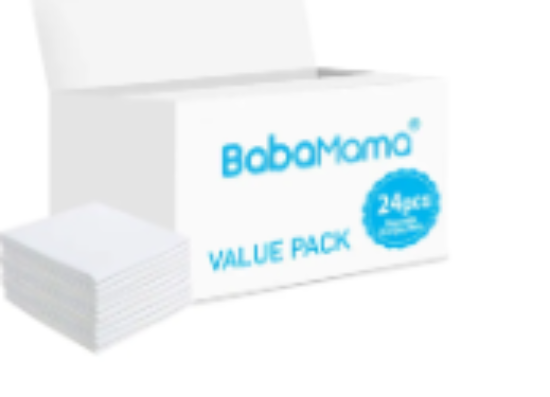 صورة BabaMama Disposable Changing Mats, 24 Counts-White