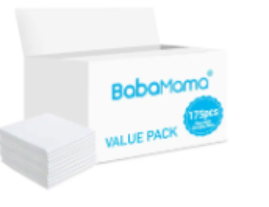 صورة BabaMama Disposable Changing Mats, 175 Counts-White