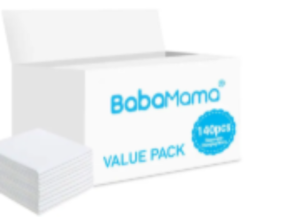 صورة BabaMama Disposable Changing Mats, 140 Counts-White