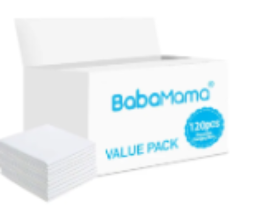 صورة BabaMama Disposable Changing Mats, 120 Counts-White