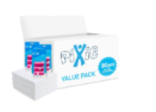 صورة Pixie - Changing Mats 80 + Pack Of 3 Refill Pink 180 Nappy Bags
