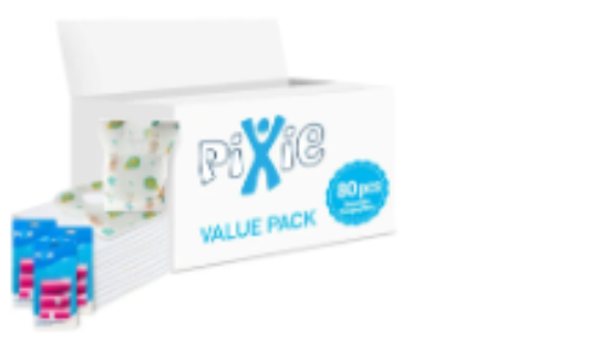 صورة Pixie - Changing Mats 80 + Bib 80 + Pack Of 3 Refill Pink 180 Nappy Bags