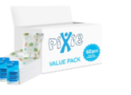 صورة Pixie - Changing Mats 60 + Bib 60 + Pack Of 2 Refill Blue 120 Nappy Bags