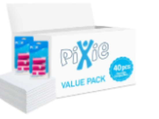 صورة Pixie - Changing Mats 40 + Pack Of 2 Refill Pink 120 Nappy Bags