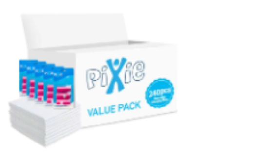 صورة Pixie - Changing Mats 240 + Pack Of 5 Refill Pink 300 Nappy Bags