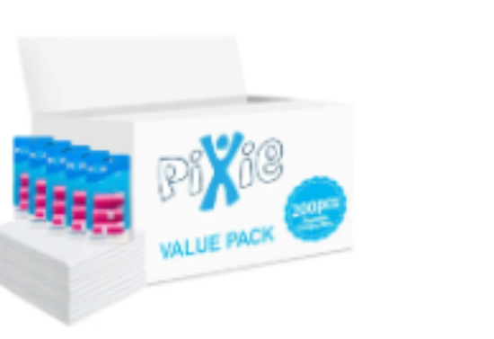 صورة Pixie - Changing Mats 200 + Pack Of 5 Refill Pink 300 Nappy Bags