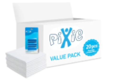 صورة Pixie - Changing Mats 20 + Pack Of 1 Refill Blue 60 Nappy Bags