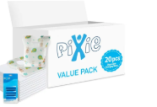 صورة Pixie - Changing Mats 20 + Bib 20 + Pack Of 1 Refill Blue 60 Nappy Bags