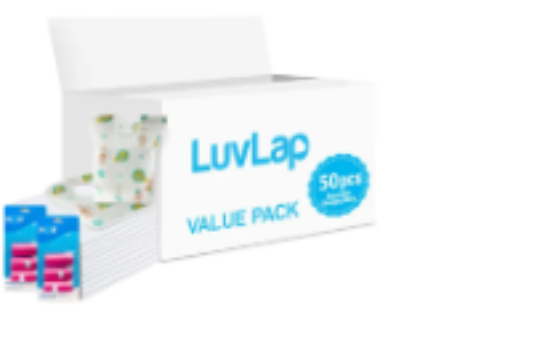 صورة Luvlap - Changing Mats 50 + Pixie - Bib 50 + Pack Of 2 Refill Pink 120 Nappy Bags