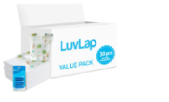 صورة Luvlap - Changing Mats 30 + Pixie - Bib 30 + Pack Of 1 Refill Blue 60 Nappy Bags