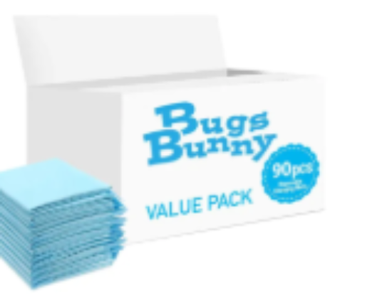صورة Bugs Bunny - Disposable Changing Mats - 90pcs - Blue