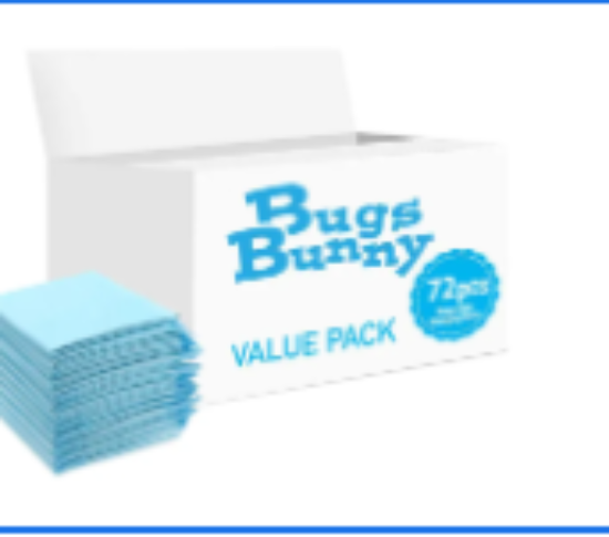 صورة Bugs Bunny - Disposable Changing Mats - 72pcs - Blue