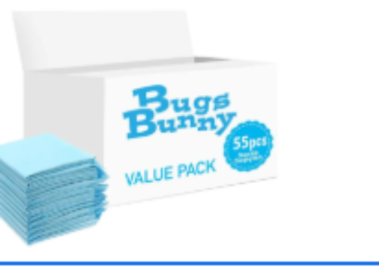 صورة Bugs Bunny - Disposable Changing Mats - 55pcs - Blue