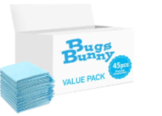 صورة Bugs Bunny - Disposable Changing Mats - 45pcs - Blue