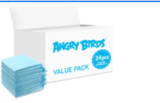 صورة Angry Birds - Disposable Changing Mats, 24 Counts-Blue