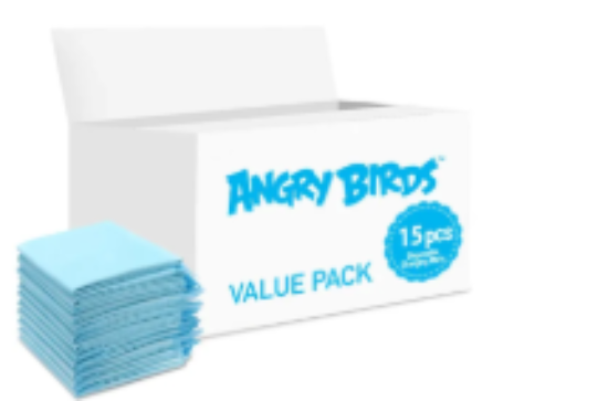 صورة Angry Birds - Disposable Changing Mats, 15 Counts-Blue