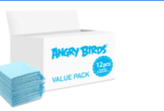 صورة Angry Birds - Disposable Changing Mats, 12 Counts-Blue
