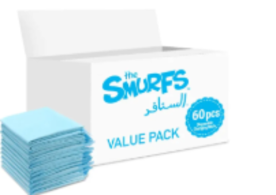 صورة Smurfs - Disposable Changing Mats, 60 Counts-Blue