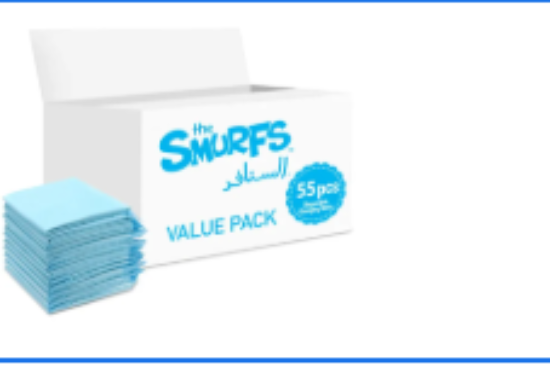 صورة Smurfs - Disposable Changing Mats, 55 Counts-Blue