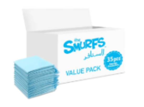 صورة Smurfs - Disposable Changing Mats, 35 Counts-Blue